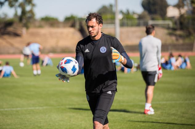Goalkeeper Andre Rawls with New York City Football Club
