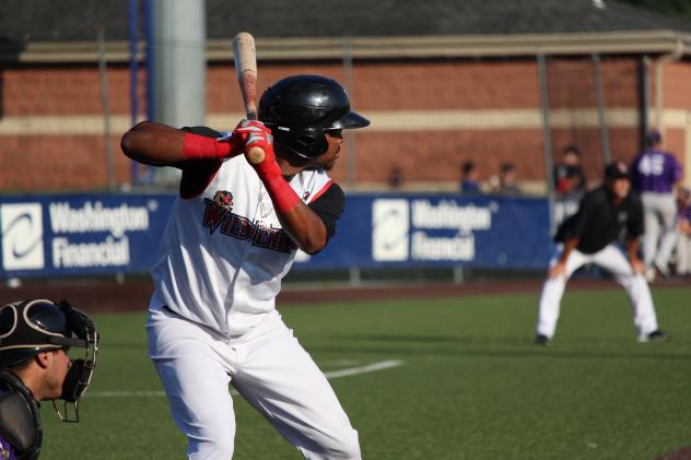 Washington Wild Things Outfielder James Harris at the plate