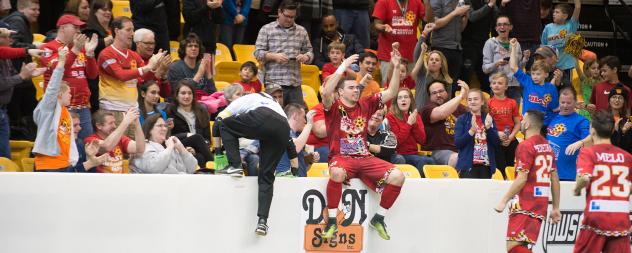 Baltimore Blast celebrate vs. the Milwaukee Wave