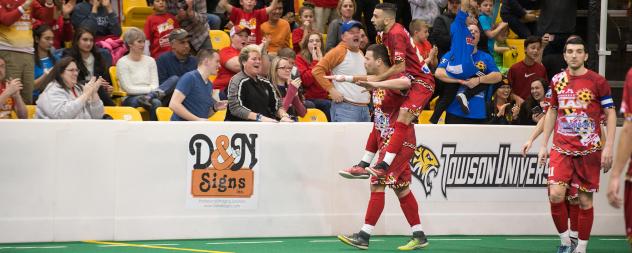Baltimore Blast celebration vs. the Milwaukee Wave