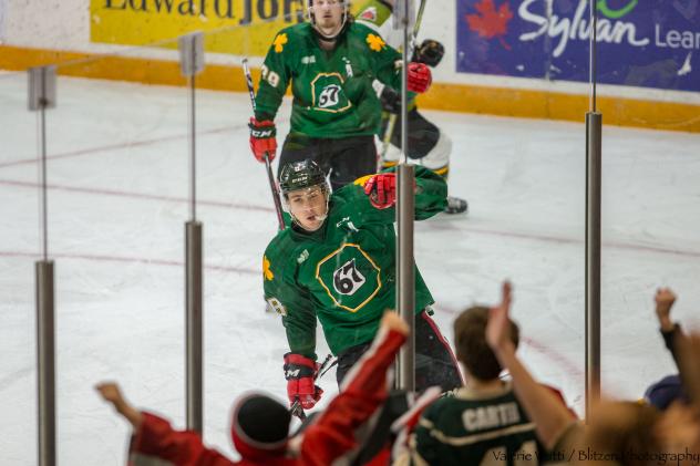 Ottawa 67's celebrate with the fans