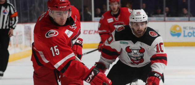 Charlotte Checkers Center Nicolas Roy vs. Binghamton Devils Center Austin Cangelosi