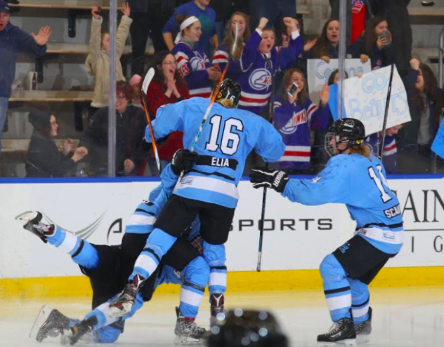 Buffalo Beauts celebrate a dramatic win