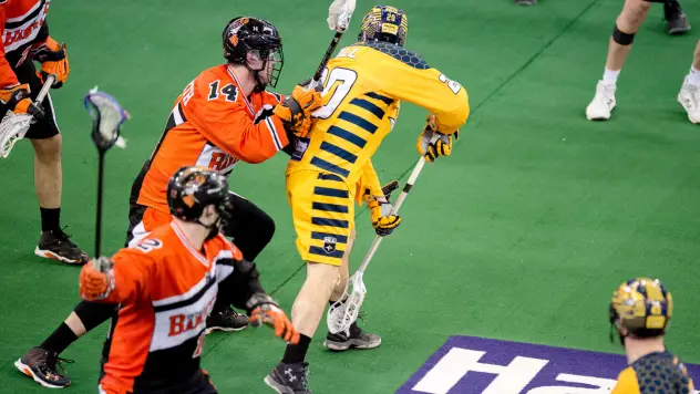 Jordan Hall of the Georgia Swarm vs. the Buffalo Bandits