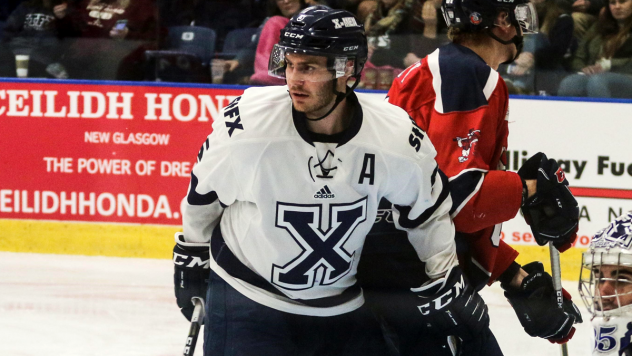 Defenseman Jagger Dirk with St. Francis Xavier University