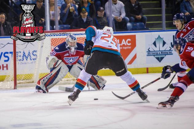Kelowna Rockets take a shot vs. the Tri-City Americans