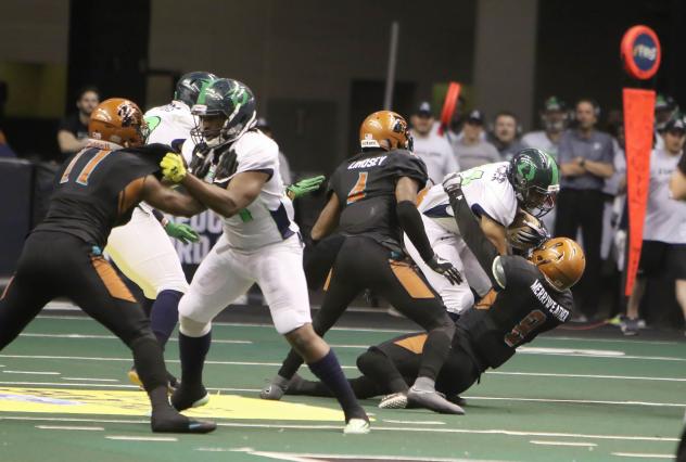 Arizona Rattlers' Davontae Merriweather and co. take down a Nebraska Danger ballcarrier