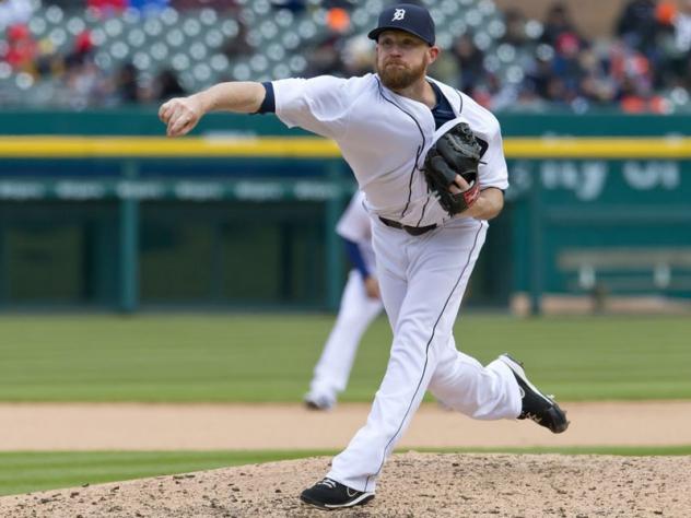 Pitcher Logan Kensing with the Detroit Tigers