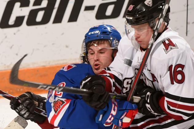 Kitchener Rangers battle the Guelph Storm