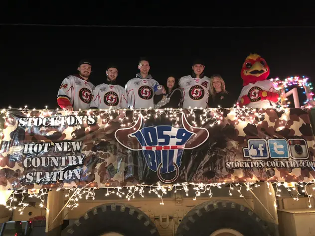 Colby Robak and Co. at the Lodi Parade of Lights