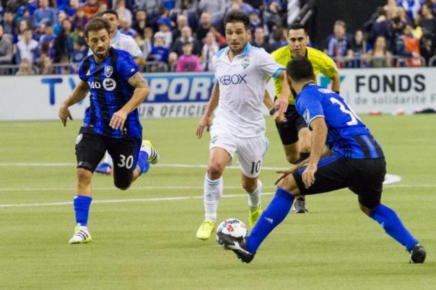 Nicolas Lodeiro of Seattle Sounders FC vs. the Montreal Impact