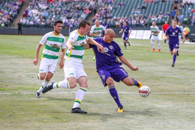 Louisville City FC corrals the ball vs. the Tampa Bay Rowdies