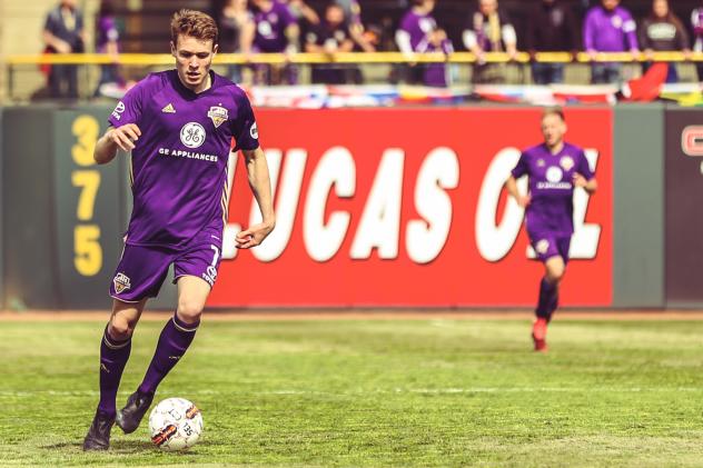Louisville City FC controls the ball vs. the Tampa Bay Rowdies