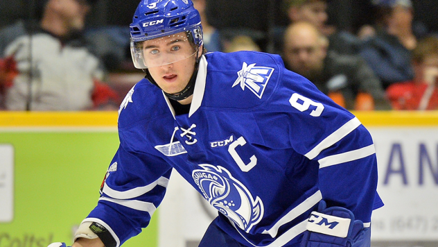 Forward Michael McLeod with the Mississauga Steelheads