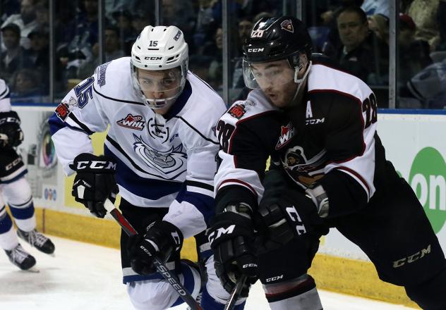 Darian Skeoch of the Vancouver Giants vs. the Victoria Royals