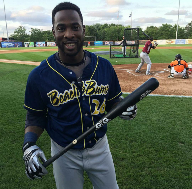 Reggie Lawson with the Traverse City Beach Bums