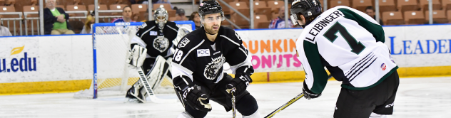 Alexx Privitera of the Manchester Monarchs vs. the Worcester Railers