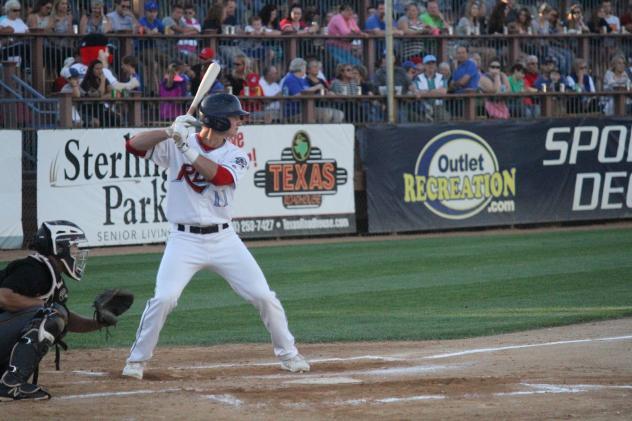 St. Cloud Rox infielder Drew Freedman at the plate