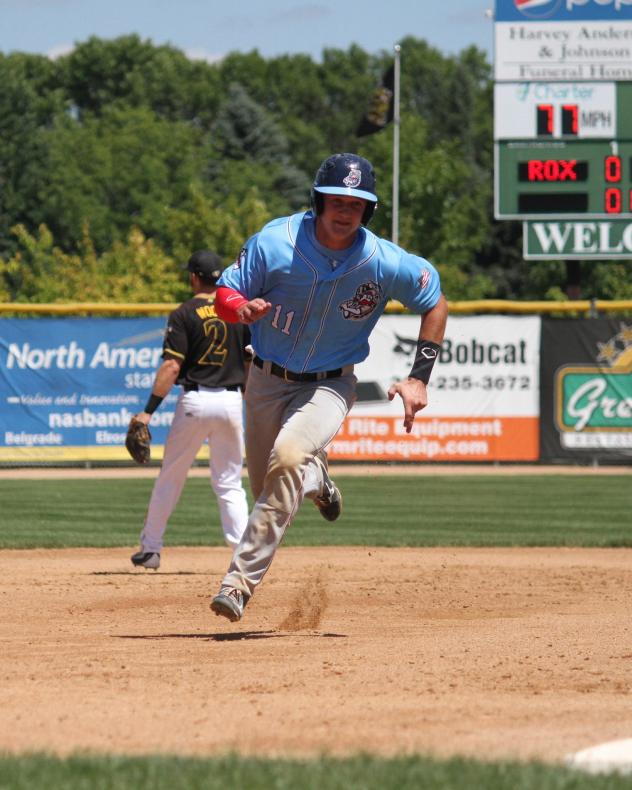 St. Cloud Rox infielder Drew Freedman rounds the bases