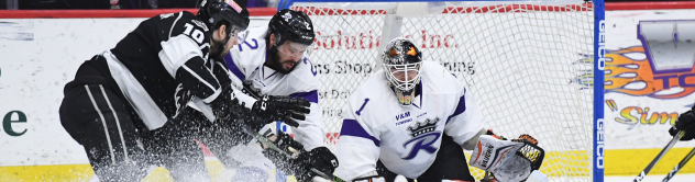 Manchester Monarchs test Reading Royals goaltender John Muse