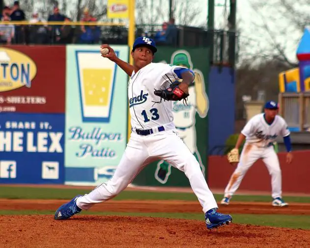 Lexington Legends pitcher Janser Lara