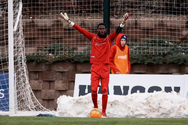 Colorado Springs Switchbacks FC goalkeeper Moise Pouaty
