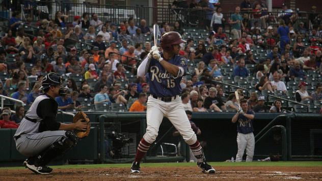 James Dykstra of the Frisco RoughRiders at the plate