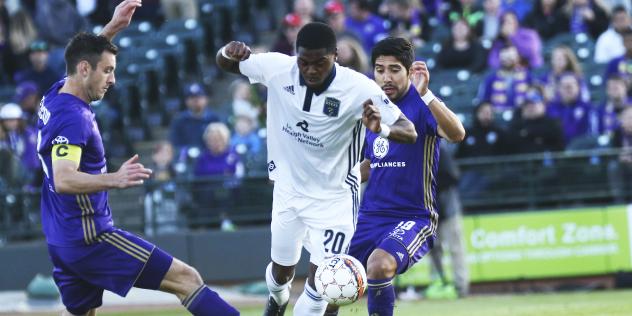 Marcus Epps of Bethlehem Steel FC vs. the Louisville City FC