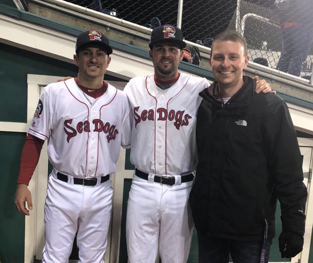 Nick Lovullo and Jordan Betts of the Portland Sea Dogs