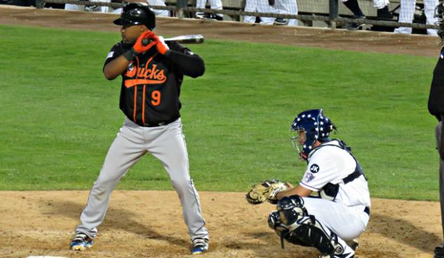 Wilkin Castillo of the Long Island Ducks at the plate