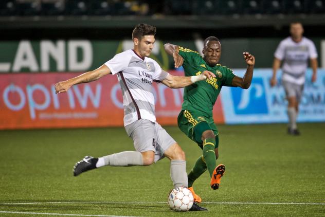 Sacramento Republic FC attempts to keep possession vs. Portland Timbers FC 2