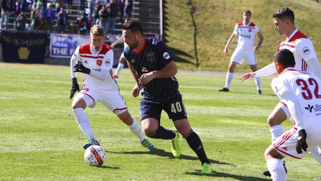 Bethlehem Steel FC controls the ball vs. the Richmond Kickers