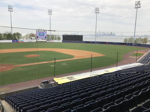New first base netting at Richmond County Bank Ballpark