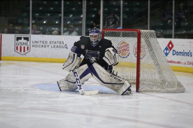 Tri-City Storm goaltender Jake Barczewski