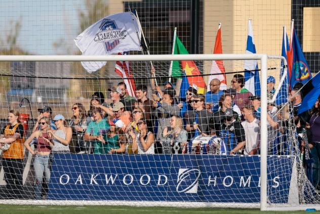 Colorado Springs Switchbacks fans cheer on the team