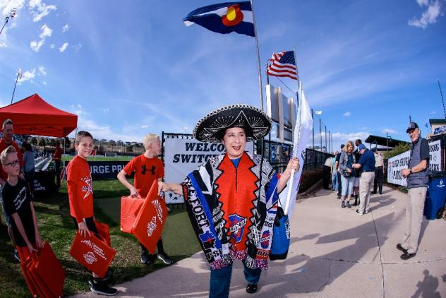 Cinco de Mayo at the Colorado Springs Switchbacks game