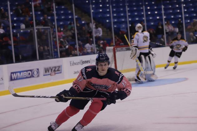 Defenseman Corson Green with the Central Illinois Flying Aces
