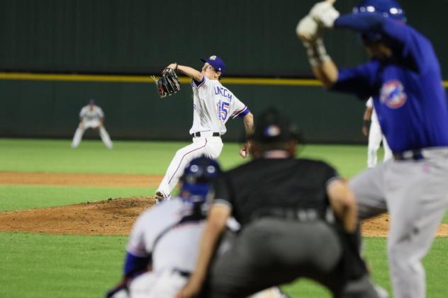 Tim Lincecum prepares to fire a pitch for the Round Rock Express