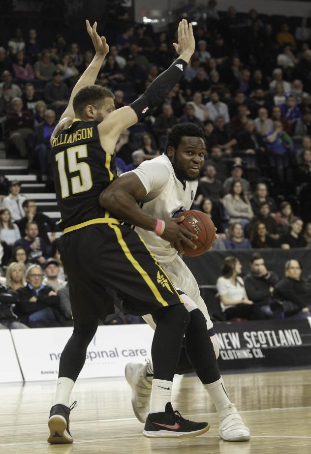 Halifax Hurricanes centre Rhamel Brown vs. the London Lightning in Game 2