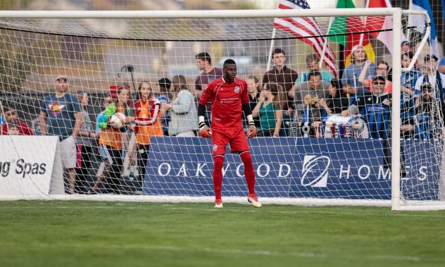 Colorado Springs Switchbacks FC goalkeeper Moise Pouaty