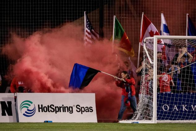 Colorado Springs Switchbacks FC goal smoke