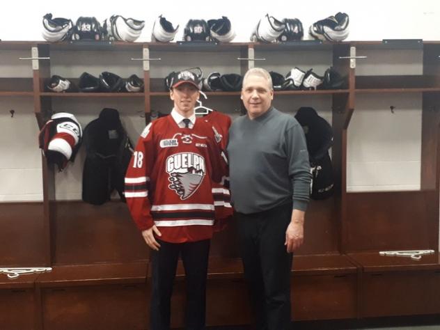 Zack Terry with Guelph Storm General Manager and Head Coach George Burnett