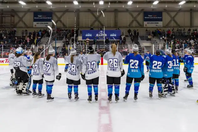 NWHL lineups at the All-Star Game in St. Paul, Minnesota