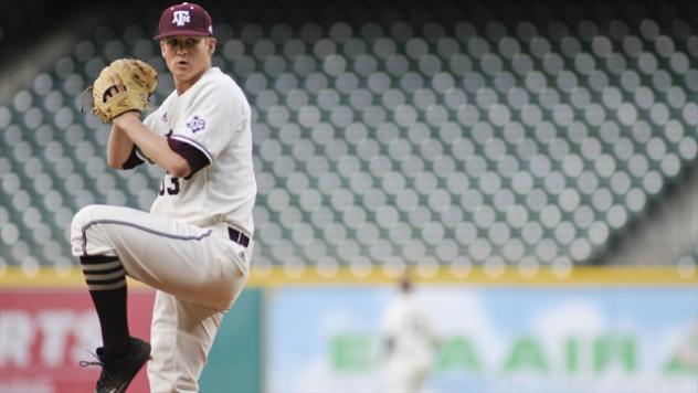 Texas A&M pitcher Landon Miner