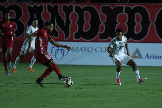 Sacramento Republic FC possess the ball vs. Phoenix Rising FC