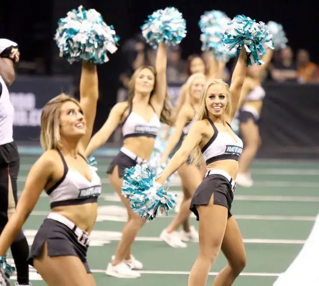 The Arizona Rattlers cheer team, the Sidewinders