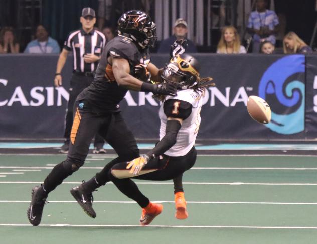 The Arizona Rattlers separate the Iowa Barnstormers from the ball