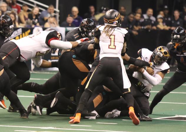 The Arizona Rattlers stuffs the Iowa Barnstormers