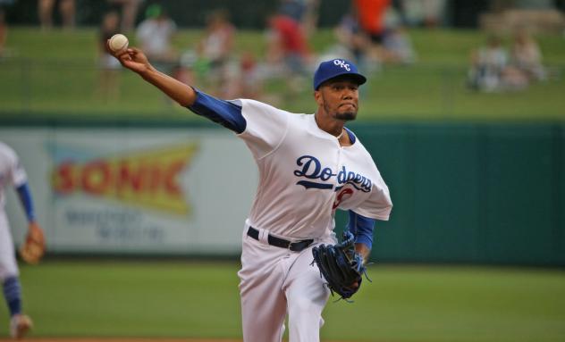 Oklahoma City Dodgers pitcher Dennis Santana