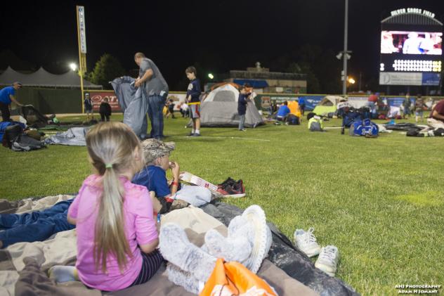 Watching a movie at Joliet Route 66 Stadium